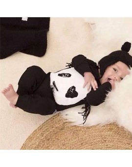 Baby Boys Girl Panda Long Sleeve Romper Newborn Autumn Clothing Infant Boys Climbing Clothes Set