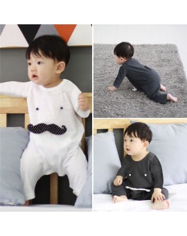 Baby Cotton Beard Rompers Infant Baby Cotton Clothes Set Newborn Casual Long Sleeve Jumpsuit