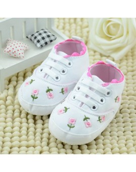 Baby Girl Shoes White Lace Embroidered Soft Shoes Prewalker Walking Toddler Shoes