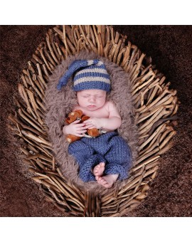 Baby Girls Boys Crochet Knit Photo Photography Prop Newborn Handmade Hat + Pants Outfits Infant Clothing for 0-4 Months 