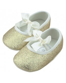 Baby Solid Soft Sole Cotton Shoes Infant Butterfly-knot Slip-On First Walkers