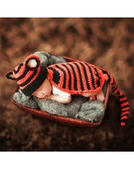 Cartoon Animal Baby Photography Props Newborn Soft Handmade Crochet Knitted Costume Infant Boys Girls Cotton Clothes