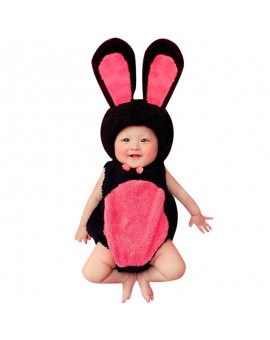 Cute Rabbit Baby Photo Props Newborn Hat Handmade Crochet Photography Props Baby Cartoon Animal Jumpsuit Clothing Infant Clothes