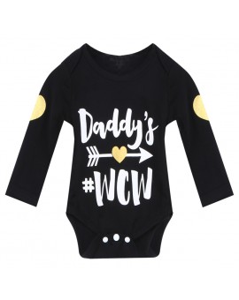 Fashion Baby Girl Boy Winter Clothes Newborn Letter Print Boysuit Baby Ropa Next Baby Long Sleeve Bodysuit