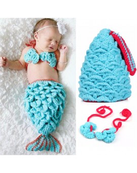 Hot Animals Infant Mermaid Costume Baby Photography Prop Crochet