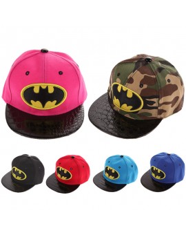 Kids Cartoon Casquette Flat Snapback Batman Cap Children Embroidery Cotton Baseball Cap Baby Boys and Girls Hip-Hop Hats