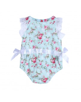 New Baby Floral Boysuit Girls Beautiful Lace Rompers Summer Sunsuit Lovely Girls Jumpsuit 