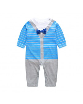 New Baby Romper Fashion Boys Spring Clothes Kids Cotton Long Sleeve Patchwork Jumpsuit
