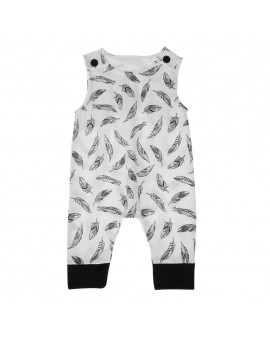 Newborn Baby Boys Clothes Baby Girls Boys Cotton Feather Romper Kids Sleeveless One-piece Infantil Jumpsuit