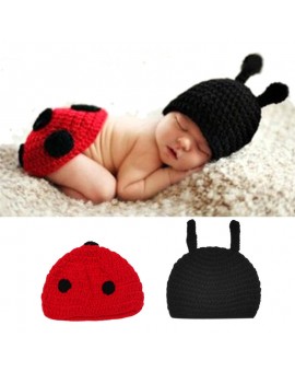 Newborn Baby Clothing Set Cute Infant 0-12 Month Knitted Costume Soft Handmade Crochet Cotton Photo Props Photography