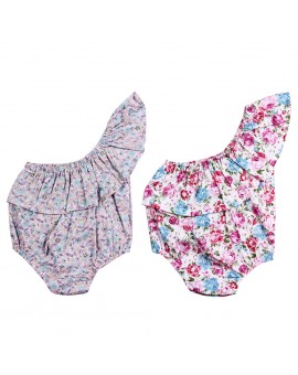 Newborn Baby Girls Romper Spring Summer One Shoulder One-piece Jumpsuit Beachwear Clothes