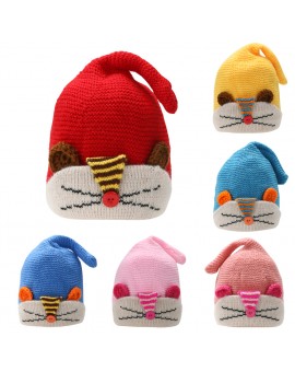 Newborn Wool Knit Hat Baby Cute Warm Caps Infant Cartoon Fox Beanie Photo Prop Hats