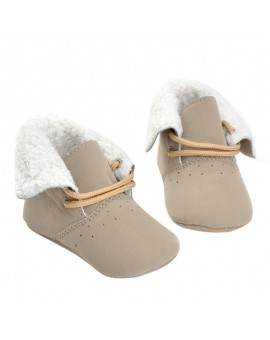 PU Nubuck Leather Newborn Baby Shoes Infant Soft Sole Non-slip Footwear Crib Shoes Baby Girls Winter Warm First Walkers