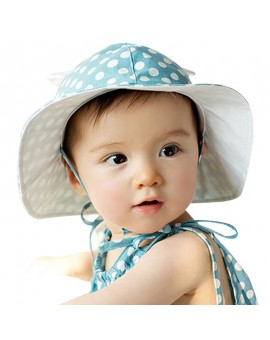 Sweet Baby Sunhat Newborn Infants Cotton Bucket Cap Cute Outdoor Polka Dots Beach Ear Hats Summer Children Hat for 4M-24M