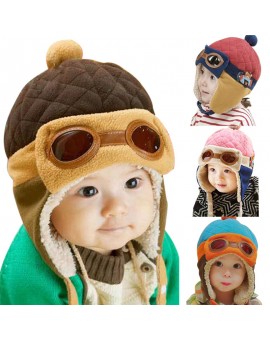 Toddlers Cool Baby Boy Girl Kids Infant Winter Pilot Aviator Warm Cap Hat Beanie Ear Flap Soft Hat