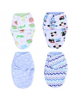 Baby Swaddle Double Layer Short Plush Baby Clothes Sleeping Bag Infant Receiving Blankets Baby Sleepsack Envelopes