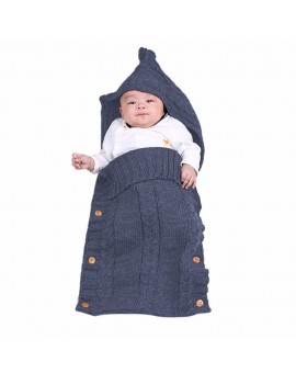 Baby Winter Sweater Blanket Baby Swaddle Wrap Newborn Infant Girls Boys Knitting Crochet Cotton Blended Sleeping Bag