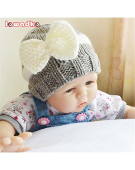 Bow Knitted Baby Caps Boys Girls Toddler Crochet Beanie Baby Hat Cute Children Caps Accessories