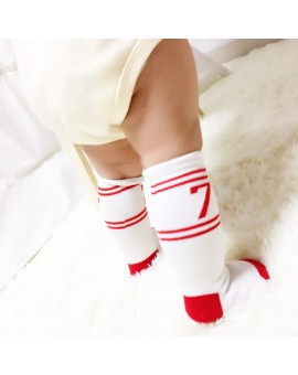 2016 New Baby Girls Boys Socks Children's Knee High Socks Baby Leg Warmers Cotton Sport  Seven Design