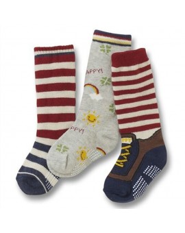 3 Pair/ Lot New born Anti Slip Toddler  Baby Socks