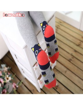 5T-6T 1Pairs Brand Cat Design Cotton Knit Baby Girls Tights  Autumn Style Soft Kid Gifts Magic