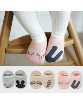 One Size Cartoon Unisex Newborn Anti Slip  Baby Girls/ Boys Cotton Toddler Boat Socks Spring Fall Socks