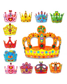 3D EVA Handmade Crown Craft Gifts Kits Birthday Crown DIY Hat Craft Toy Random Color