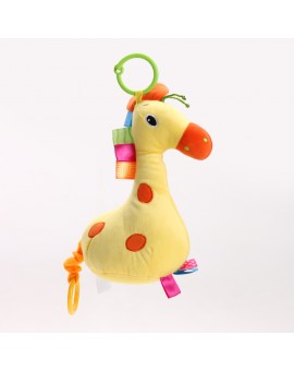  Baby Giraff Toy Infants Pull Ring Bed Hanging Plush Mobile Baby Rattles Children Hand Grasp Music Toy