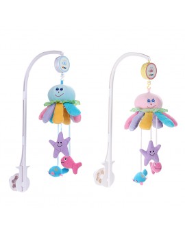 Baby Toy Set Newborn Soft Octopus Rotation Bed Bell Infant Developmental Rattle Toy with Clockwork Music Box