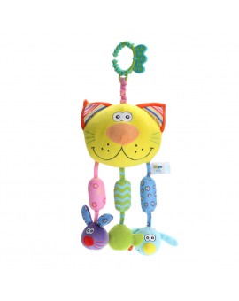  Cartoon Plush Toy Animal BB Rustling Sound Handbell Doll Baby Kids Soft Stroller Bed Hanging Rattle Toy