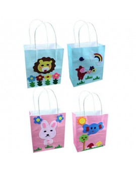  Children Class Handmade EVA Stickers Paper EVA DIY Cartoon Handbags Kids Crafts Baby Educational Toys Gift