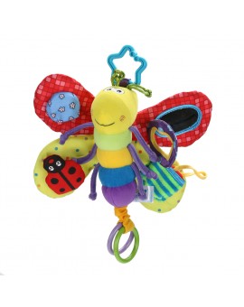  Cute Dragonfly Baby Rattle Child Plush Doll Toy Infant Teether Kid Mobile Hanging Bed Bell Stroller Handbell 