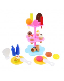  DIY Desserts Ice Cream Classic Toys Children Kids Pretend Play Kitchen Food Plastic Toys for Baby Boys Girls Christmas Gift