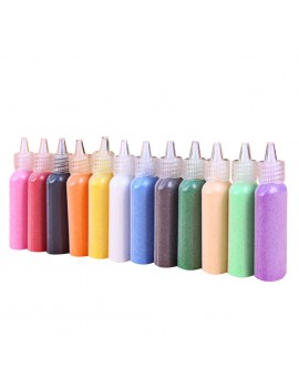 12Color Handmade DIY Sand Painting Tools Kit Sand Painting Picture Children Drawing Toys Pattern Random