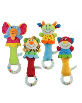 1pcs 22CM Developmental Animal Soft Stuffed Infant Baby Plush Toys Rattles Hang Baby Kids Dolls Crinkle Toy Random Color
