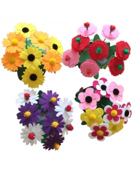 2PCS New Design DIY Non-woven Artificial Flower Pot Children Hand Toys Early Childhood Educational Toys