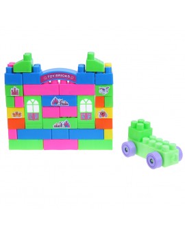 46pcs Model & Building Toy Baby Children Plastic Castle House Construction Building Block Kids Educational Toys Gift 