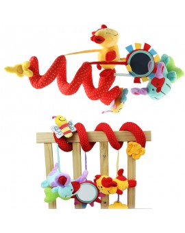 Animal Plush Toy Super Soft Baby Rattles Toy Multifunctional Bed Crib Hangings