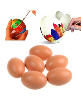 BS#S 3pcs New Baby Toys Educational Toys Chicken Egg Hen Easter Egg Painted Graffiti Wood Decoration Dummy Nesting 