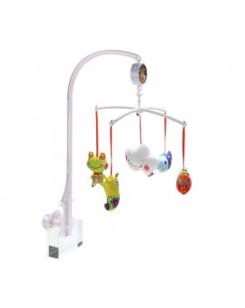 Baby Crib Mobile Bed Bell Toy Holder Arm Bracket+5 Dolls +Wind-up Music Box Baby Hanging Toy Set