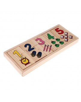 Baby Montessori Educational Early Learning Wooden Digital Matching Plate Children Math Teaching Abacus Sensory Toys