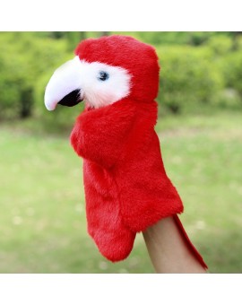 Baby Plush Toy Animal Parrot Hand Puppet Kids Stuffed Dolls Kawaii Puppet for Children Christmas Birthday Gift