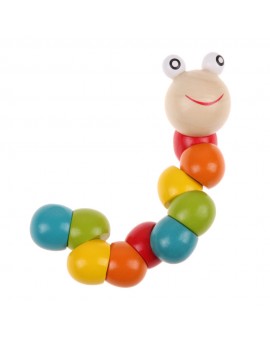 Baby Wooden Educational Variety Twisting Inchworm Children Fingers Flexible Training Science Worm Toys