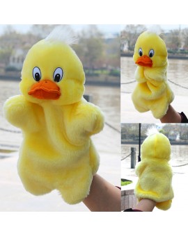 Children Animal Duck Hand Puppet Baby Early Educational Cartoon Yellow Duck Dolls Kids Bedtime Stories Soft Plush Toys