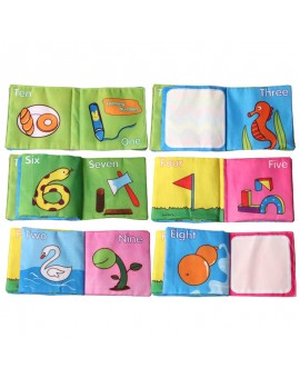 Children Early Educational Water Drawing Mat Baby English Graffiti Cloth Hand Book with Magic Pen Kids Drawing Toy Set
