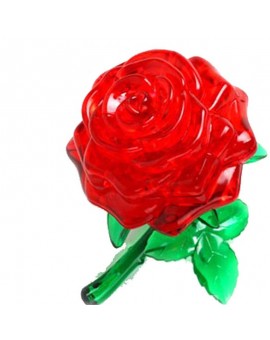 Crystal Furnish Red Rose Cube Block Cute Souptoys 3D IQ Gadget