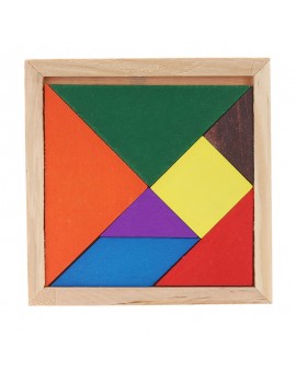 Educational Developmental Toy Wooden Tangram Brain Teaser Jigsaw Puzzle for Kids