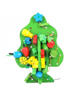 Fruit Wooden Stringing Beads Toys Baby Early Childhood Educational Toys