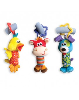 Kid Baby Toys Rattle Tinkle Hand Bell Multifunctional Plush Stroller Cute Animal Duck Dog Fawn Toy