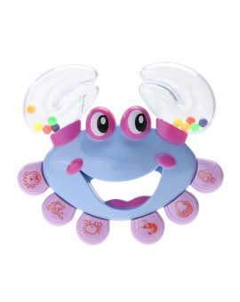 Kids Baby Crab Design Handbell Musical Instrument Jingle Shaking Rattle Toy Random Color